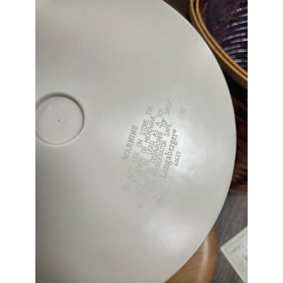 Longaberger 2004 Proudly American Serving Solutions Basket Lidded Ice Bucket - Picture 7 of 9